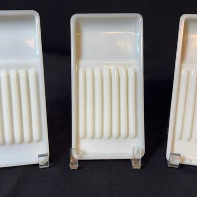 American Cabinet Dental Trays (Milk Glass)