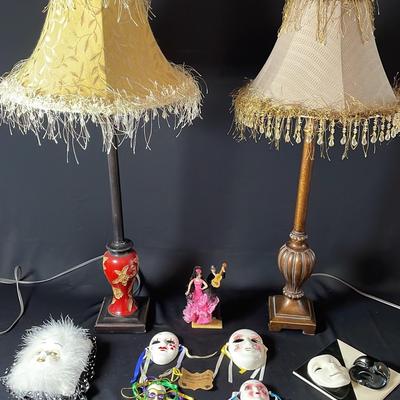 Eclectic Lamps, Mardi Gras Mask By Paul O’donnell 
