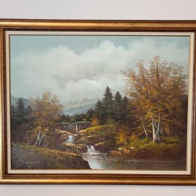 Framed Oil Painting By Almon Baldwin