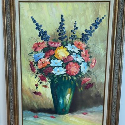 Large Floral Oil Painting