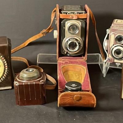 Antique CiroFlex And Yashika Cameras, Clock, And More