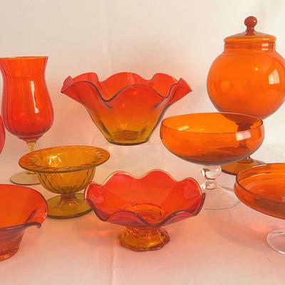 Orange Crush Blenko Bowl