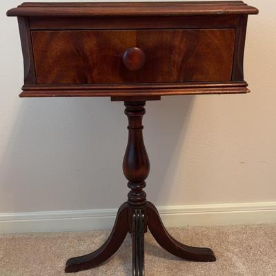 Vintage Pedestal Side Table