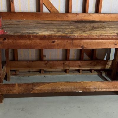 Solid Wood Garage Work Bench 
