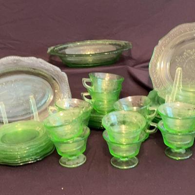 Green Depression Glass