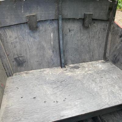 Antique Black Wood Bench Seat/Sleigh