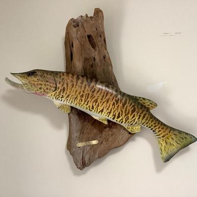 Master fish decoy carver, Dave Kober signed