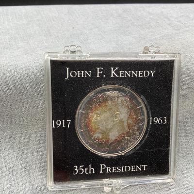 Silver Kennedy coin