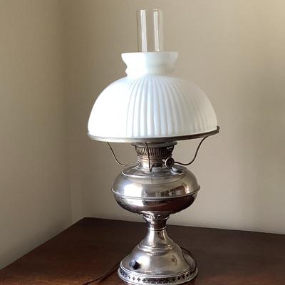 Rayo nickel electrified lamp