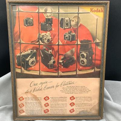 Old vintage camera advertisement