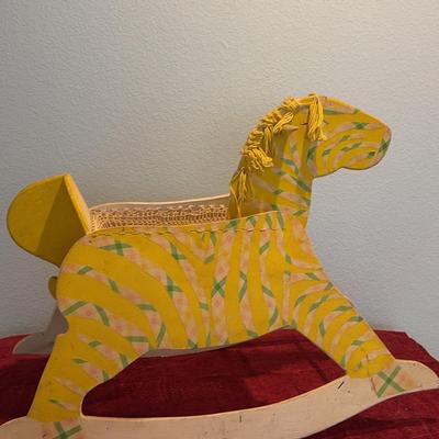 Vintage Handmade Sit In Rocking Horse
