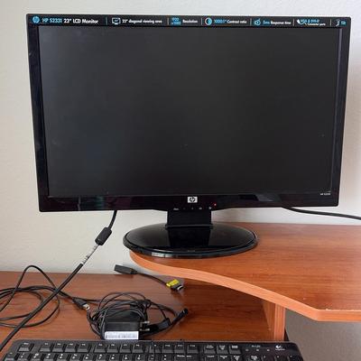 Hp2331 Monitor And Logitech Keyboard 