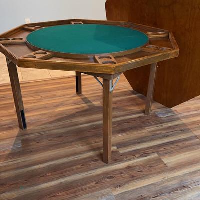 Vintage Handmade Poker Table With Removable Tabletop