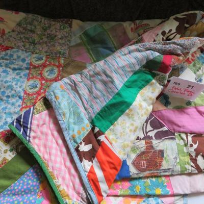 Handmade Quilt -like Patchwork / Log Cabin Blankets NEW