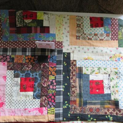 Handmade Quilt -like Patchwork / Log Cabin Blankets NEW