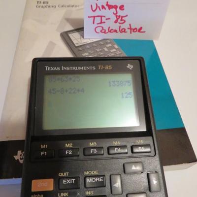 TI-85 Graphing Calculator & manual