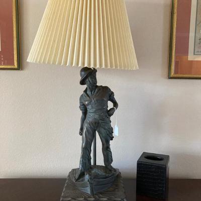 Vintage Fisherman Lamp