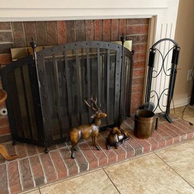 Meatl Fireplace Screen