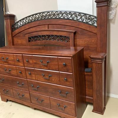 Queen Bed & Dresser With Mirror From Ashley Furniture