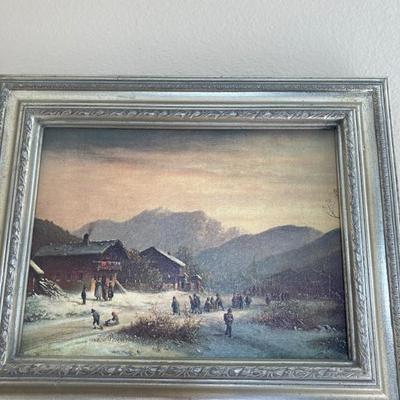 Sale Photo Thumbnail #164: Art Reproduction by Anton Doll "Winter Landscape".