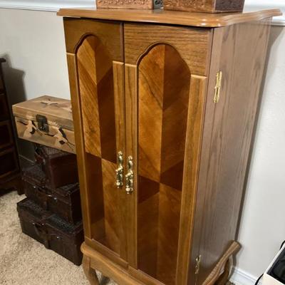 Sale Photo Thumbnail #244: Oak Jewelry Cabinet