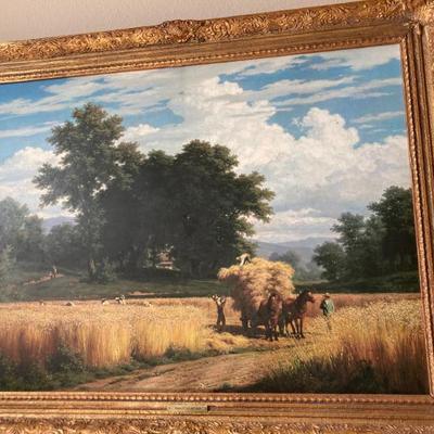 Art Reproduction by Robert Zund called "Cornfield With Oaks"