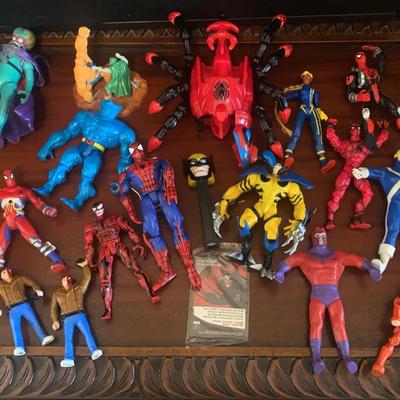 Marvel X-Men Spider-Man Superhero and Super Villain Miscellaneous Action Figurines Lot