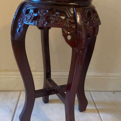 Tall, Carved Carved Red Wood Table