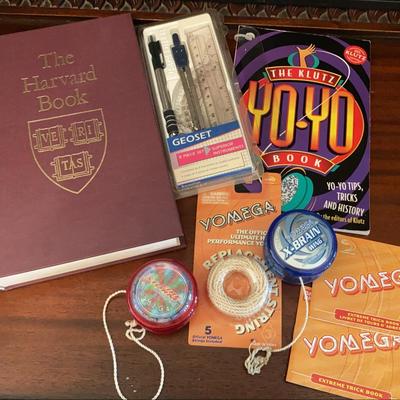 Smarts School College Hobby Lot — Harvard Book, 8 Piece Geoset, 2 Yo-Yos and Learning Book Kit