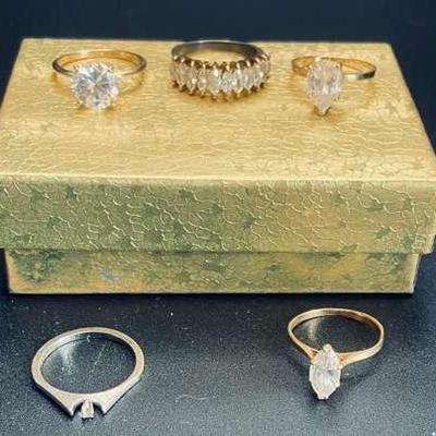 Sterling silver ring, Anniversary ring, 14K engagement style ring