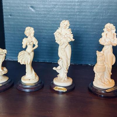 Giuseppe Armani Figurines-Mother And Child, Lady With Doves, Lady With Dogs And Chantal