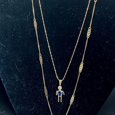 September And November Boy Birthday Necklaces 