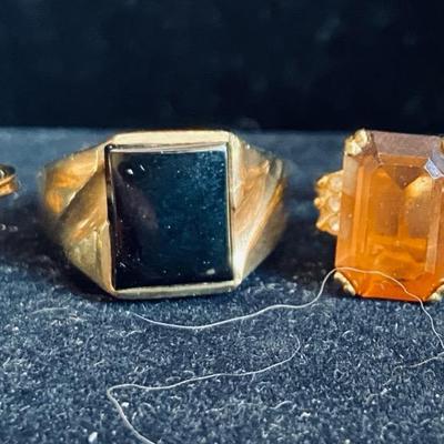 10K, 18K And 24K Emerald, Onyx, Sapphire And Emerald Rings