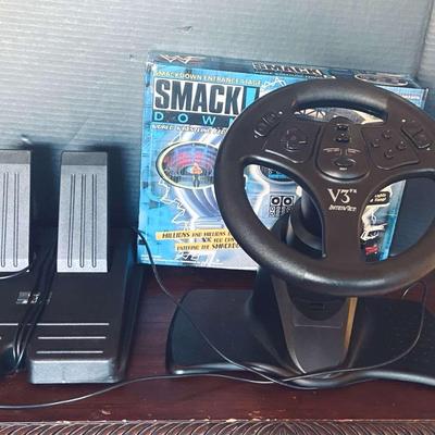 Interact V3 PlayStation Racing Wheel & Pedals And JAKKS Pacific Smack Down!