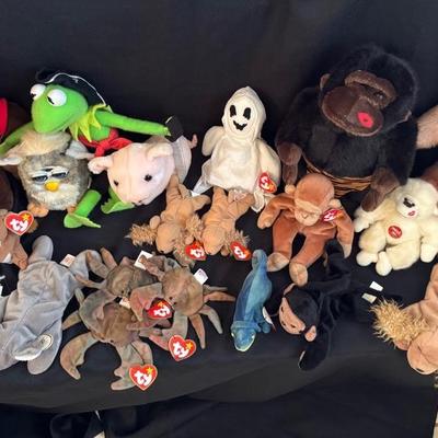 Beanie Babies, Furby, Kermit Muppets, Curious George & Misc 