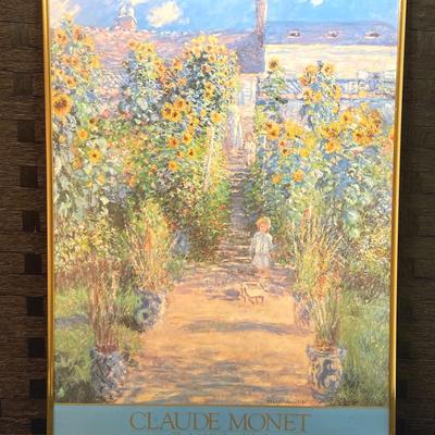 Claude Monet : The Artist’s Garden At Vetheuil - Poster - (28”x21”)