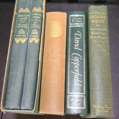 Vintage Dickens And Bronté Sisters: 5 Total Volumes, Including Heritage Press