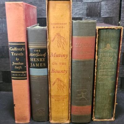 Vintage English/ Irish / American Hardback Books: Swift, James, Nordhoff, Joyce, Fielding