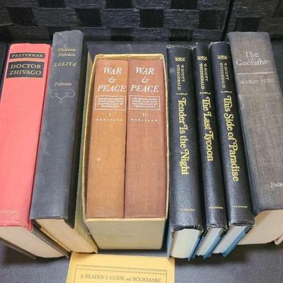 Russian And American Novels: War & Peace, Lolita, Dr Zhivago, Godfather, 3 By F. Scott Fitzgerald 