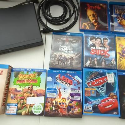 Philips Blu-Ray Player and Blu-Ray Discs - Hitchcock, Peanuts, Cars, The Hobbit, etc