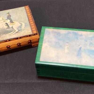 Two Wooden Music Boxes : Musical Memories & One Made In Austria 