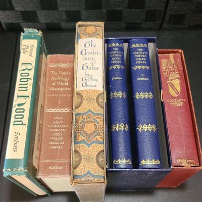 Vintage/Antique English Books: Chaucer, Shakespeare, Pre-Renaissance, And Robin Hood