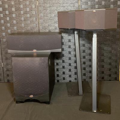 4 Klipsch Speakers - SEE ALL PHOTOS FOR MODEL NUMBERS AND MEASUREMENTS