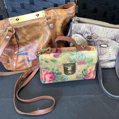 Two Patricia Nash Bags & One Tahari Purse 