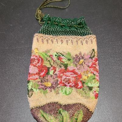 Antique Beaded Ladies' Bag With Roses