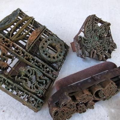 Possibly Copper Metal Stamps For Silk Batik Stamping 
