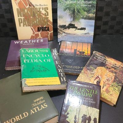 Large Books On African & Asian Animals, World Atlas, Natural History Encyclopedia