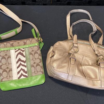 Two Coach Purses - In Need Of Slight Care 