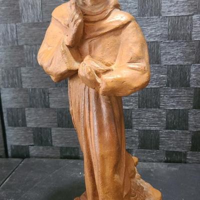 Vintage Italian 12" Terra Cotta Clay (Unfired) Statue Of St. Francis