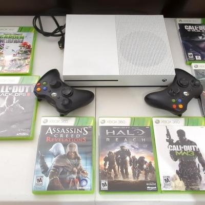 Xbox One Video Game Console with Controllers, and Xbox 360 Games 